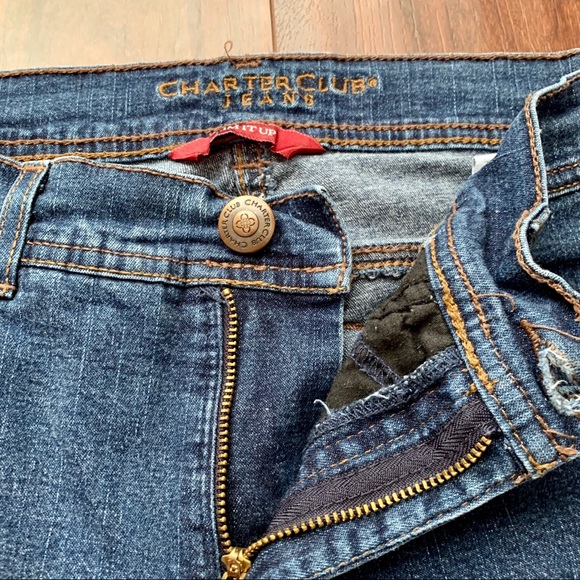 Charter Club Slim It Up Straight Leg Blue Jeans - Picture 4 of 7